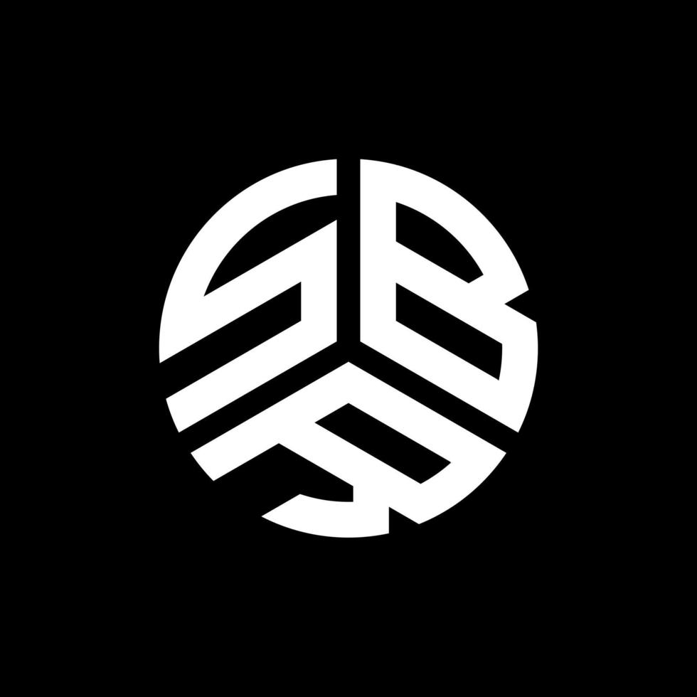 sbr-Buchstaben-Logo-Design auf schwarzem Hintergrund. sbr kreative Initialen schreiben Logo-Konzept. sbr Briefgestaltung. vektor