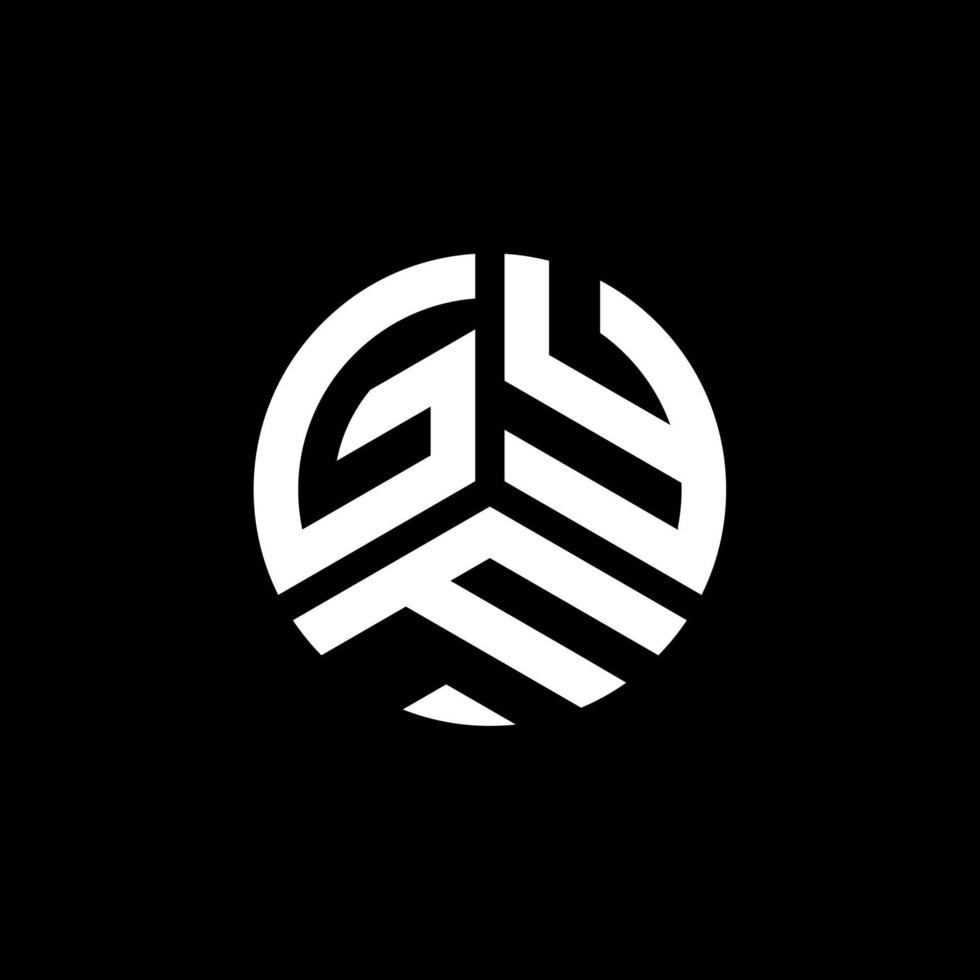 gyf-Buchstaben-Logo-Design auf weißem Hintergrund. gyf kreative Initialen schreiben Logo-Konzept. gyf Briefgestaltung. vektor
