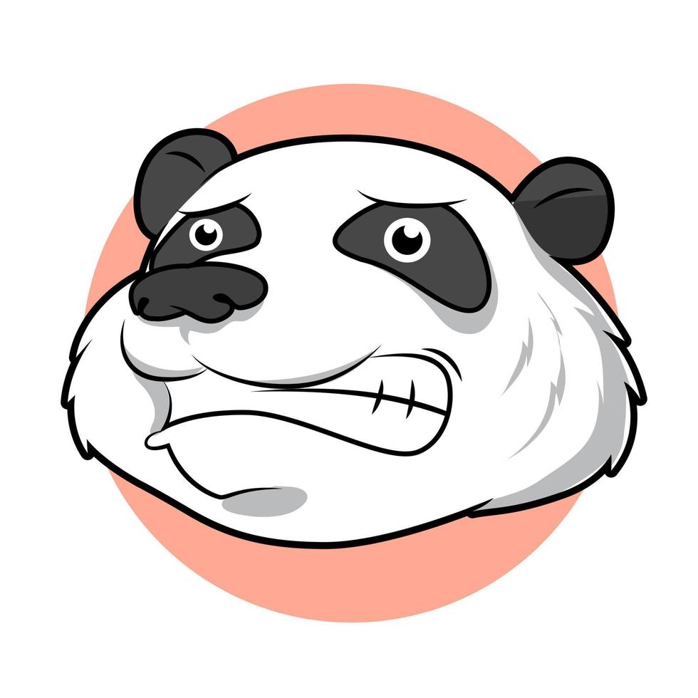 Kopfpanda-Maskottchen esports-Logo-Vektorillustration vektor