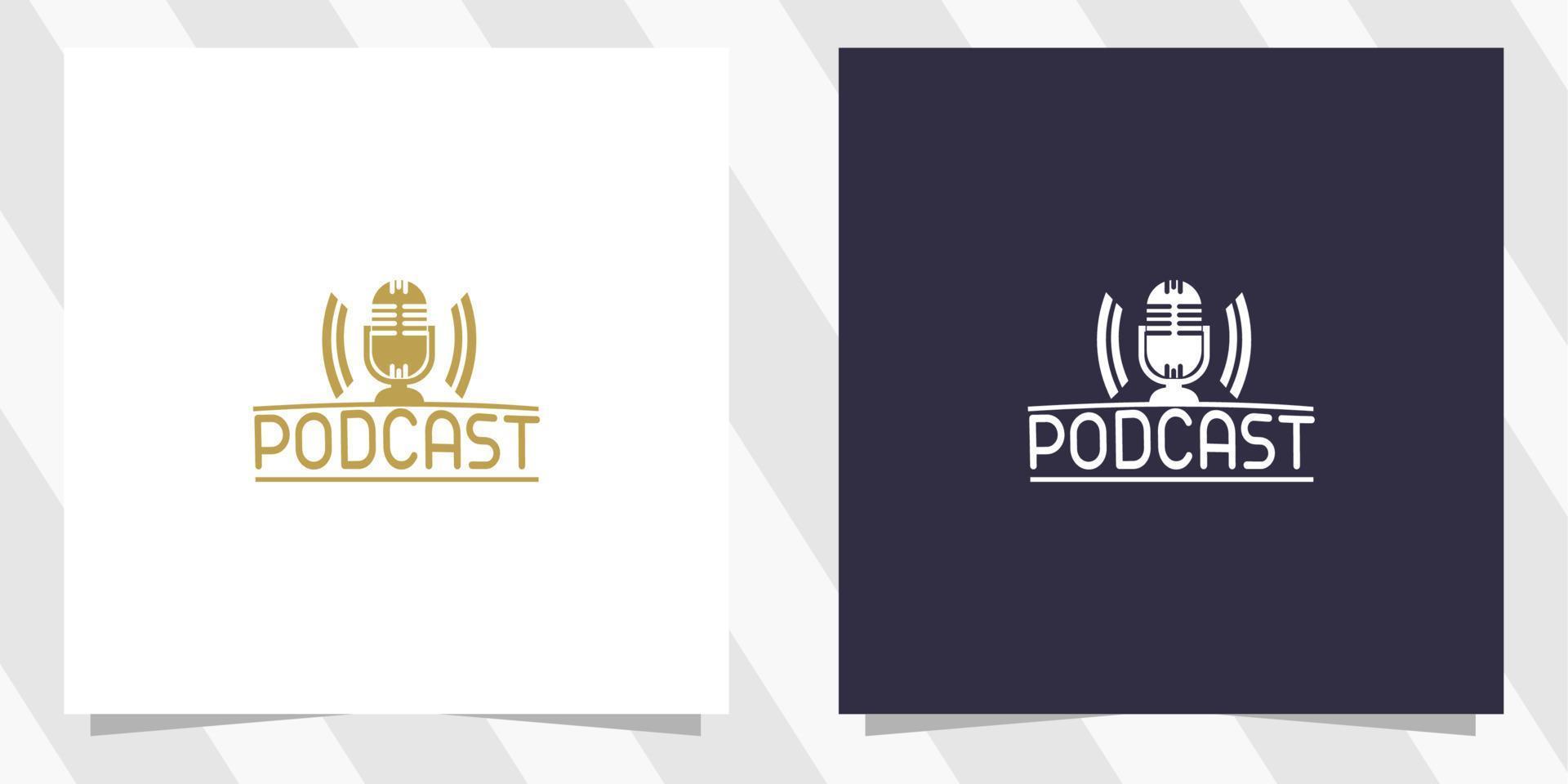 Podcast moderne Logo-Vorlage vektor