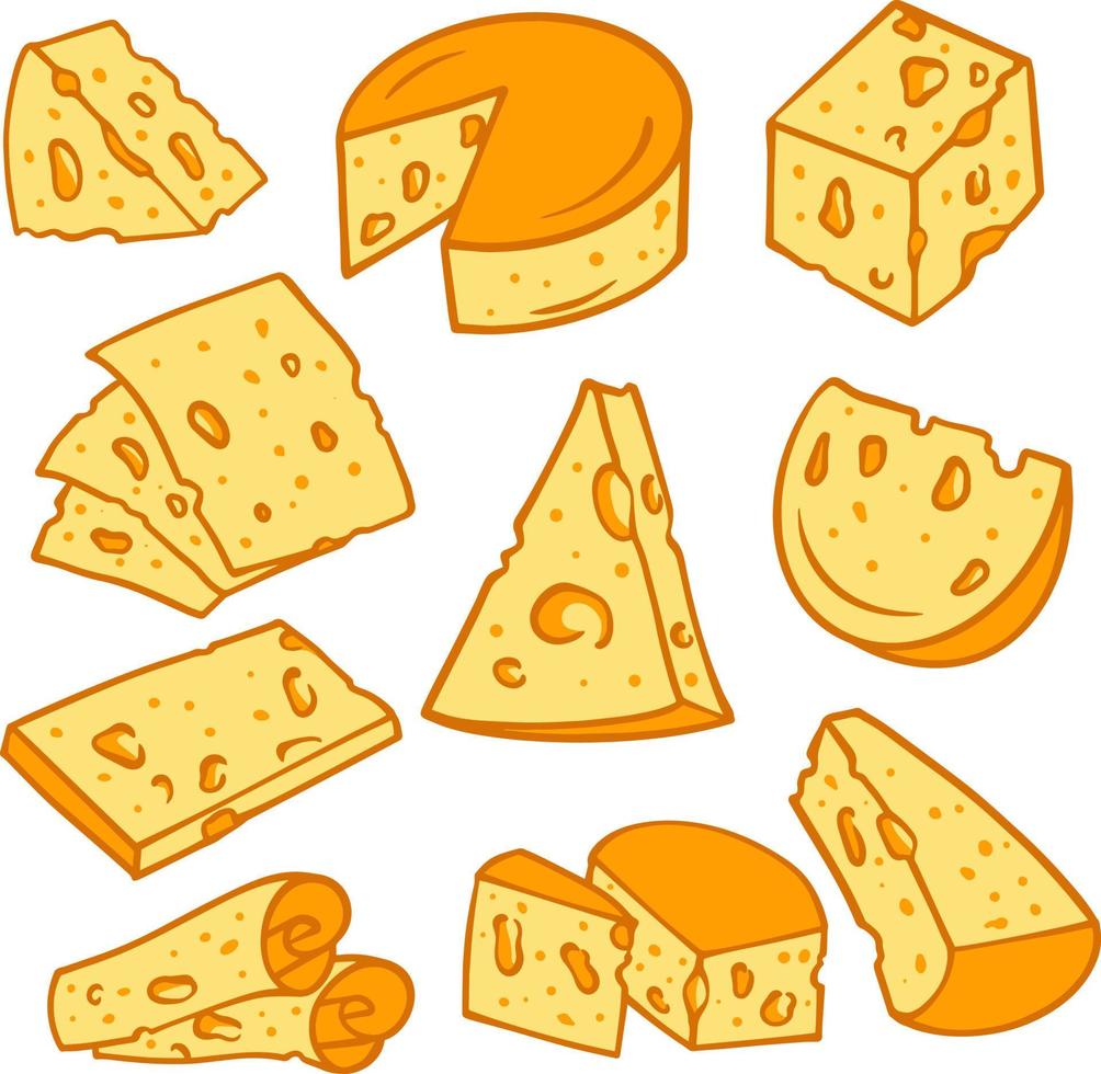 Käse-Doodle-Element-Illustration vektor