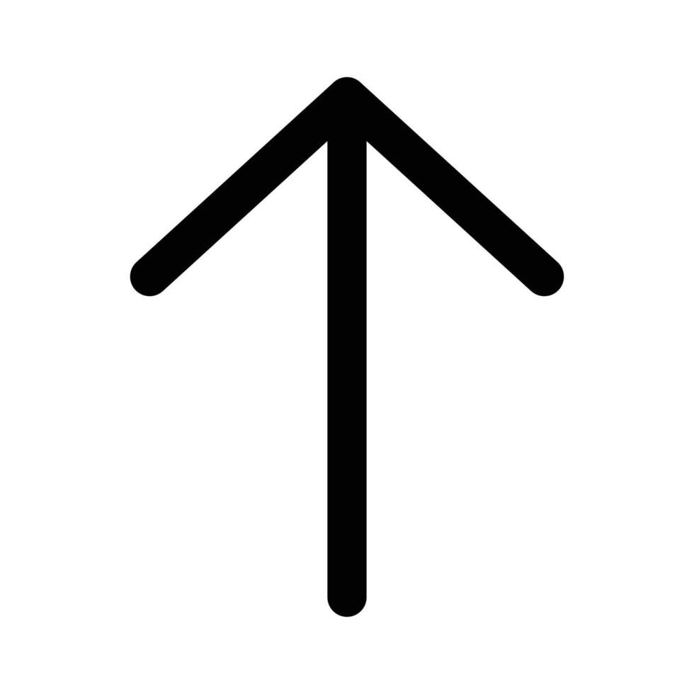 Pfeil nach oben Vektorsymbol, das für kommerzielle Arbeiten geeignet ist und leicht geändert oder bearbeitet werden kann vektor