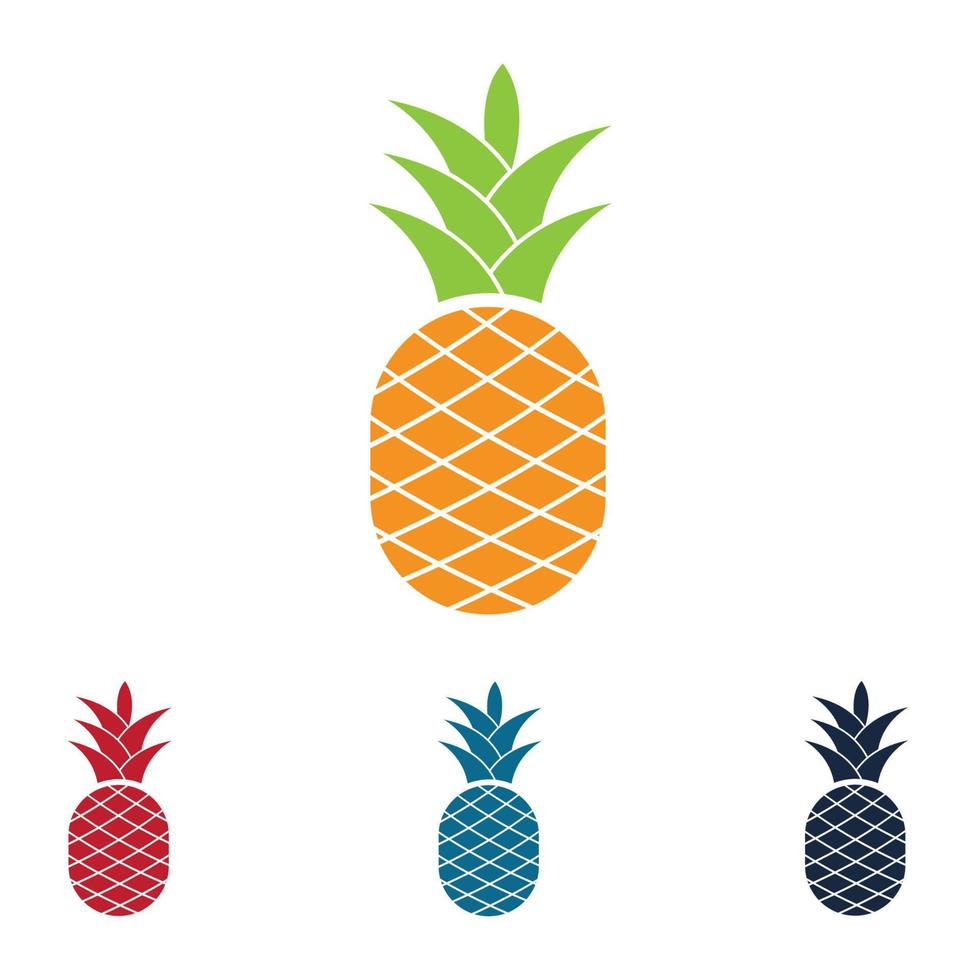 ananas tropisk frukt vektorillustration. vektor