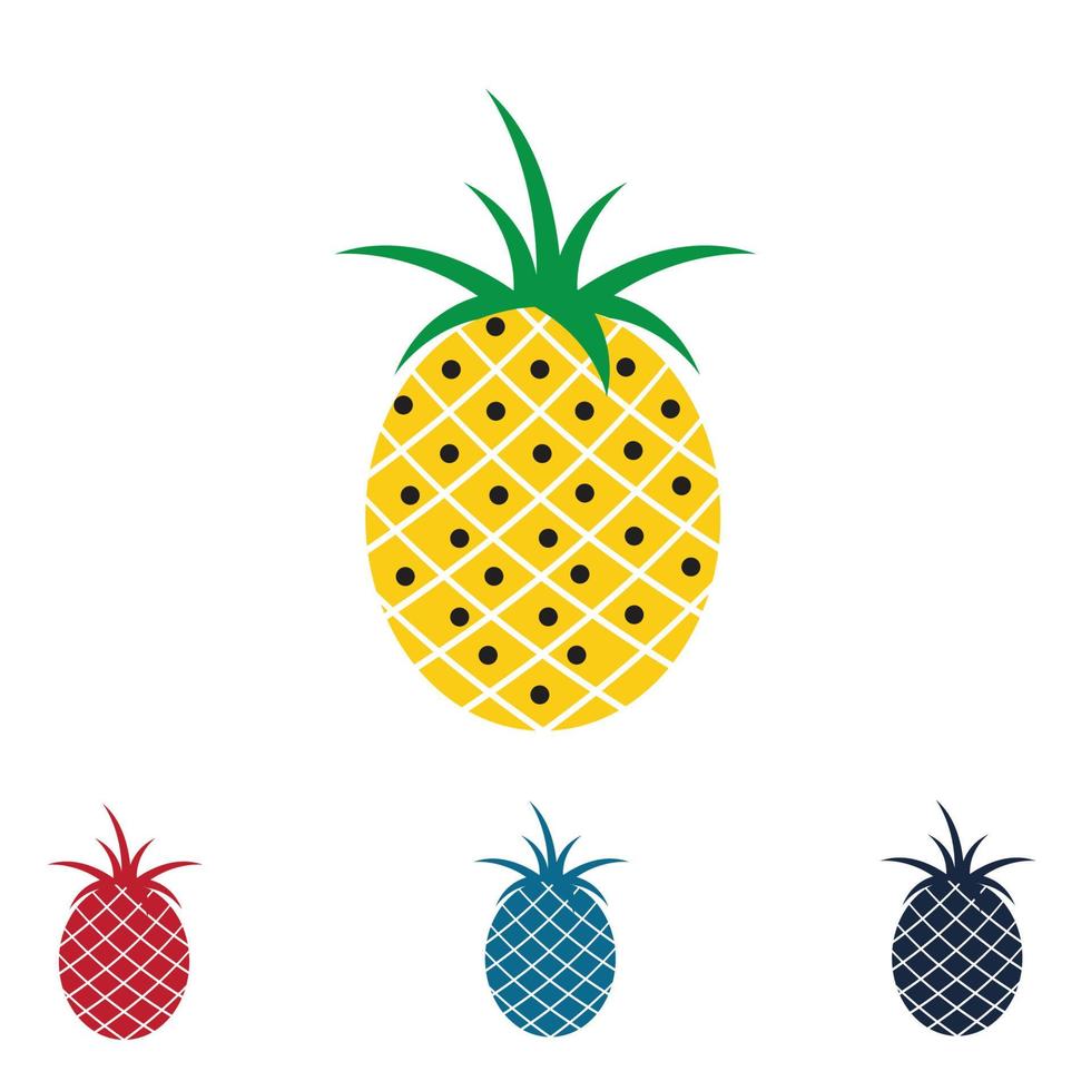 ananas tropisk frukt vektorillustration. vektor