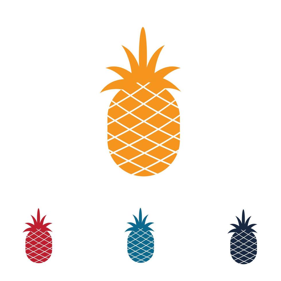 ananas tropisk frukt vektorillustration. vektor