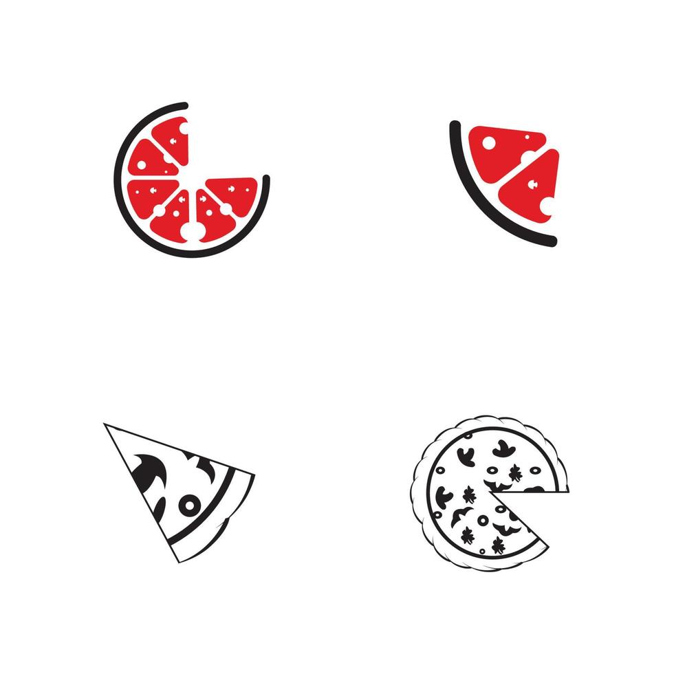 pizza logotyp design vektor