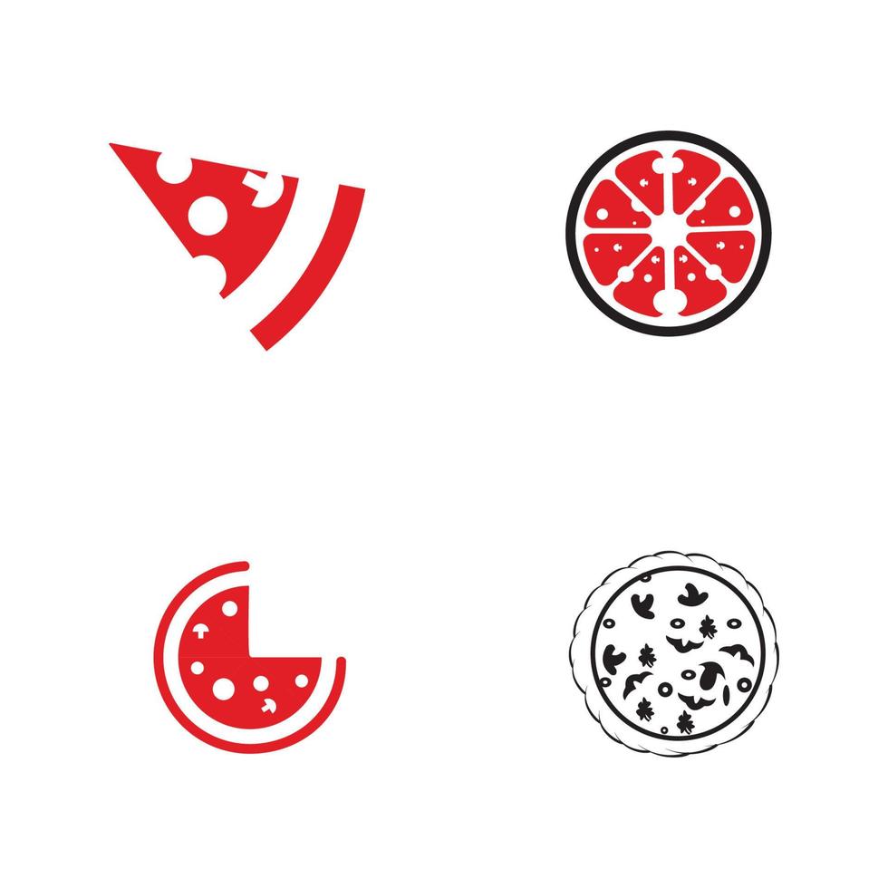 pizza logotyp design vektor