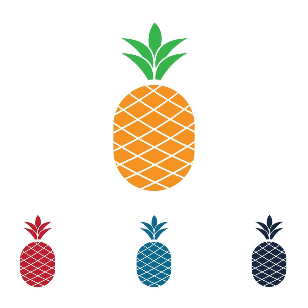 Ananas tropische Frucht-Vektor-Illustration. vektor