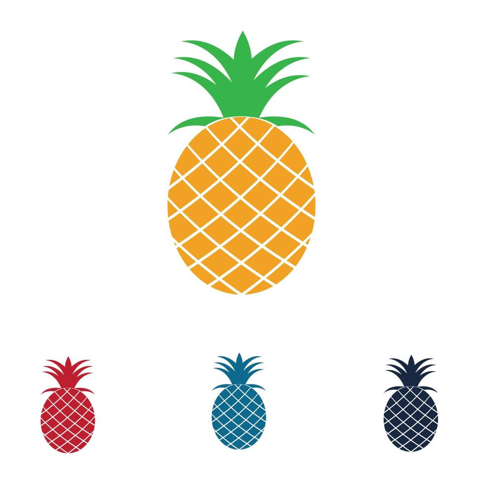 ananas tropisk frukt vektorillustration. vektor