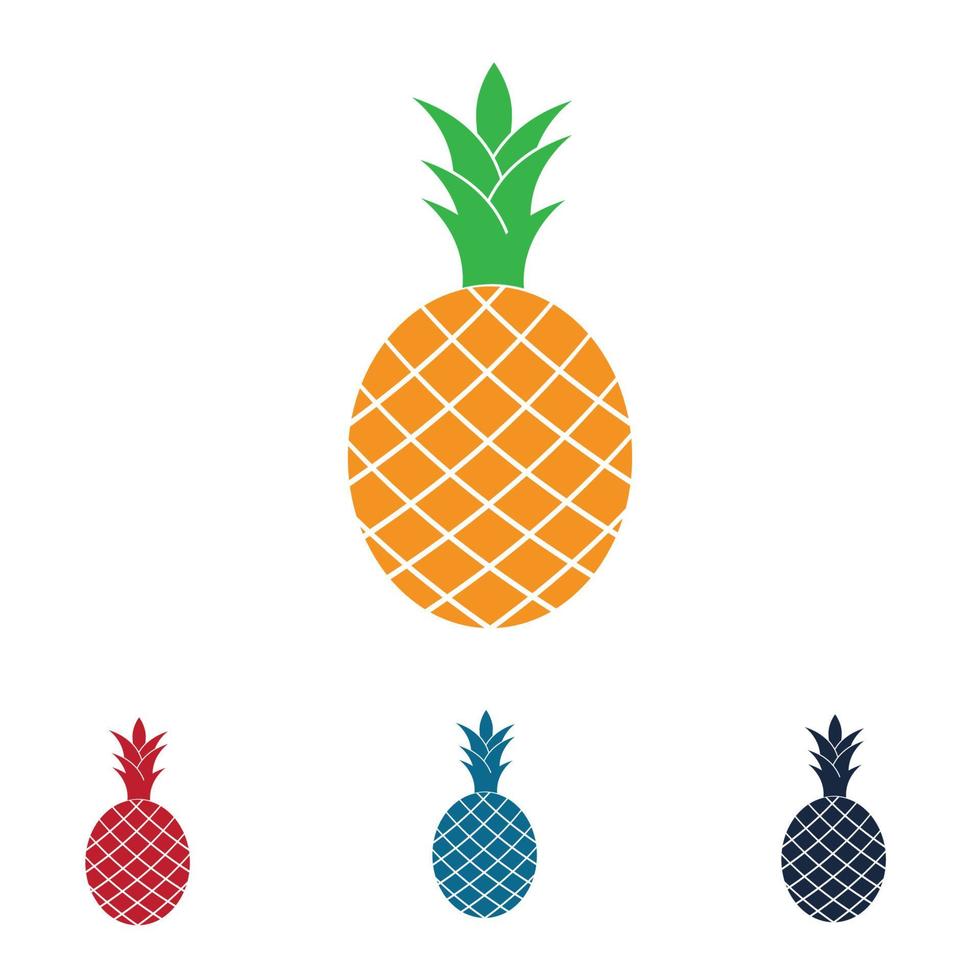 Ananas tropische Frucht-Vektor-Illustration. vektor