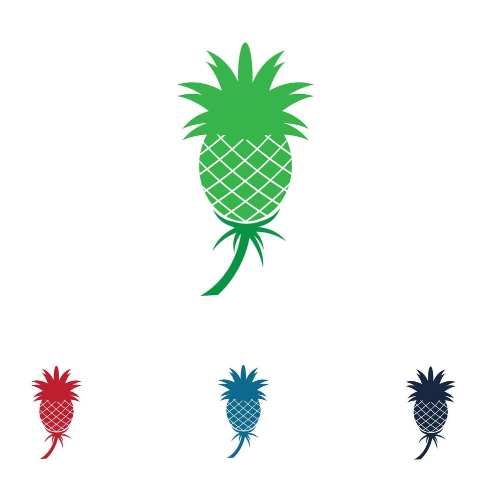 ananas tropisk frukt vektorillustration. vektor