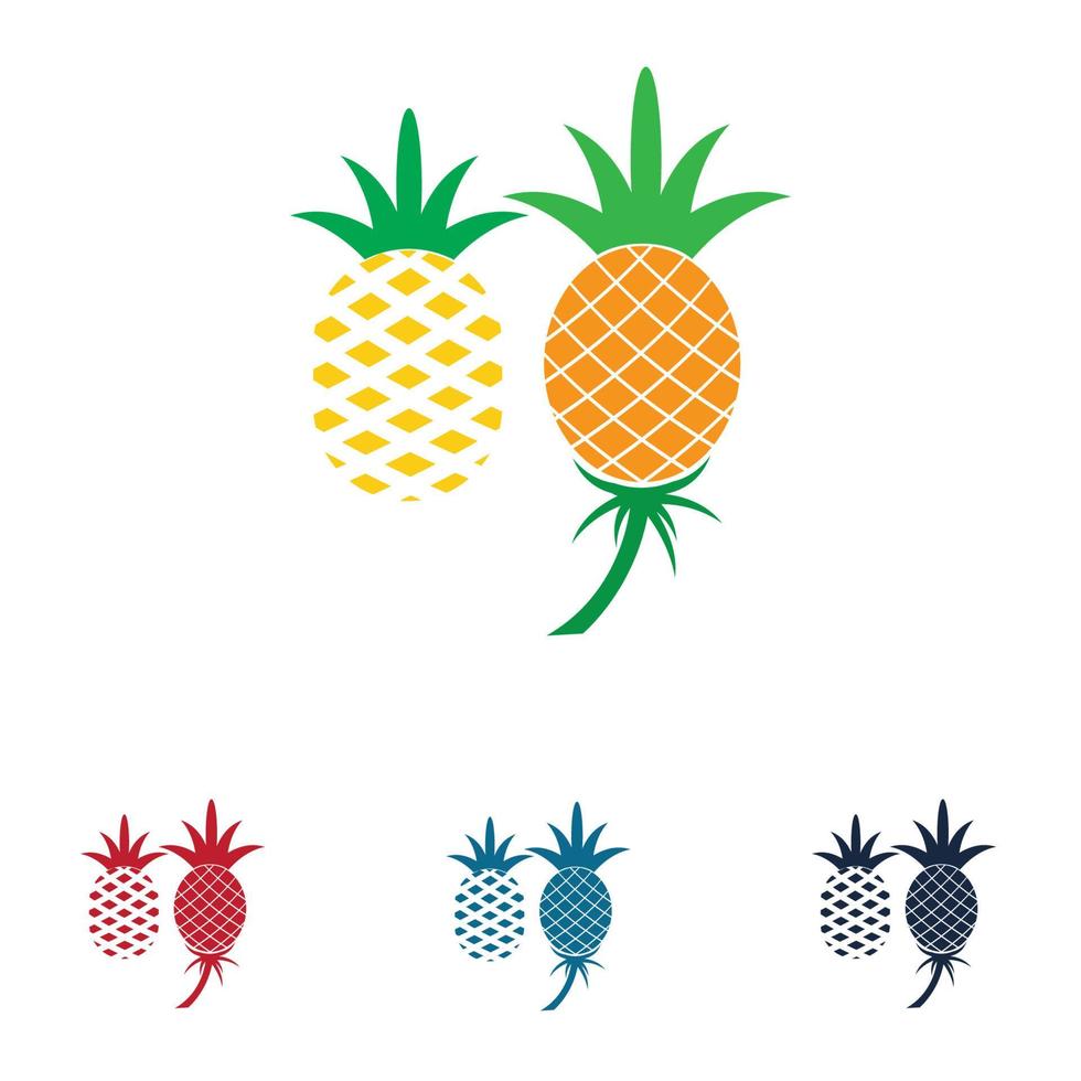 ananas tropisk frukt vektorillustration. vektor