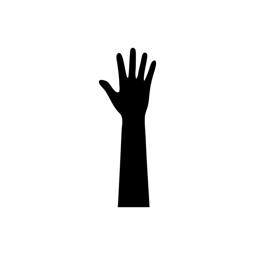 Hand erhobenes Vektorsymbol vektor