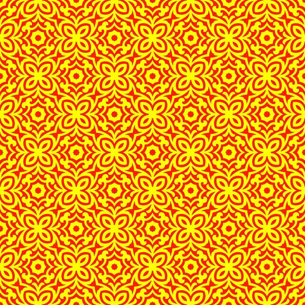 gult och rött geometriskt mönster vektor
