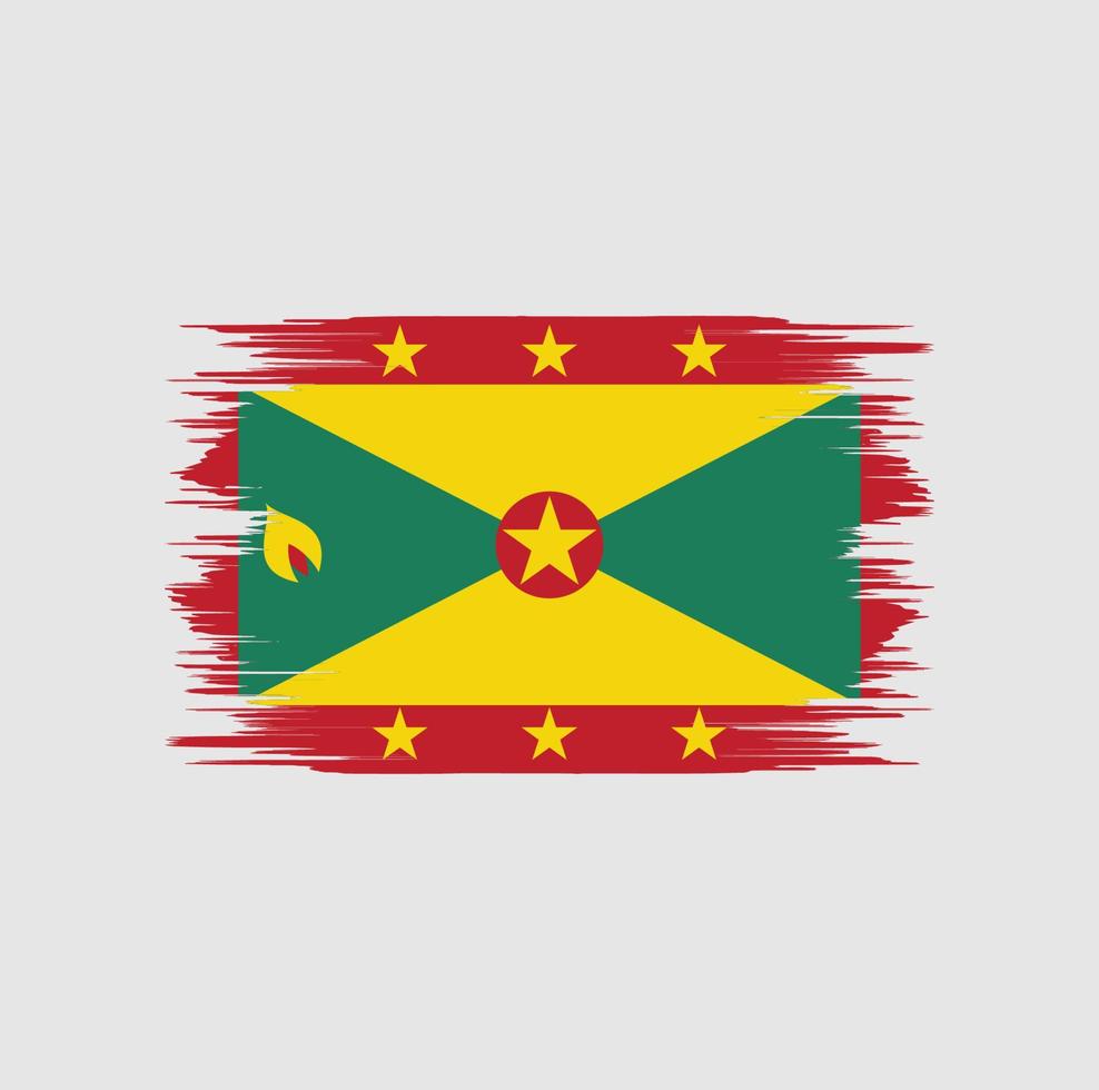 grenada flagge bürste vektor