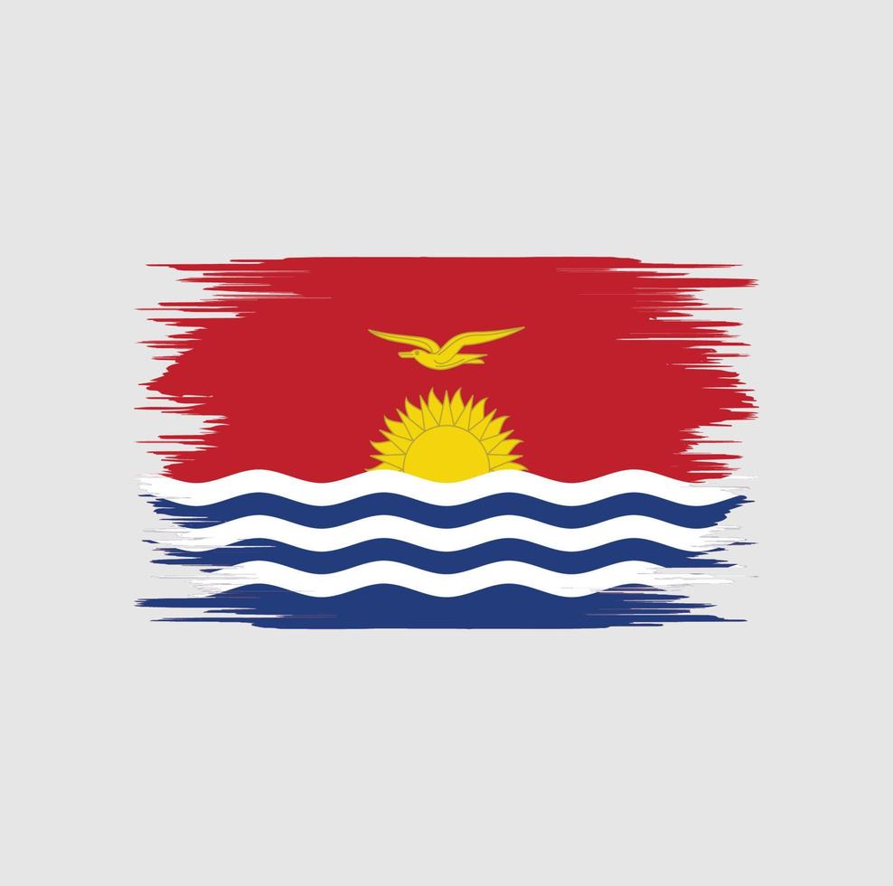 Kiribati-Flagge-Pinsel vektor