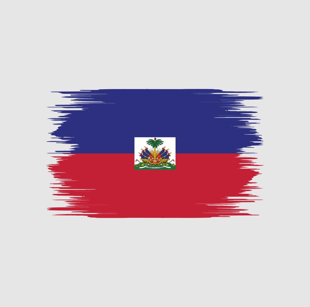 haiti flagge bürste vektor