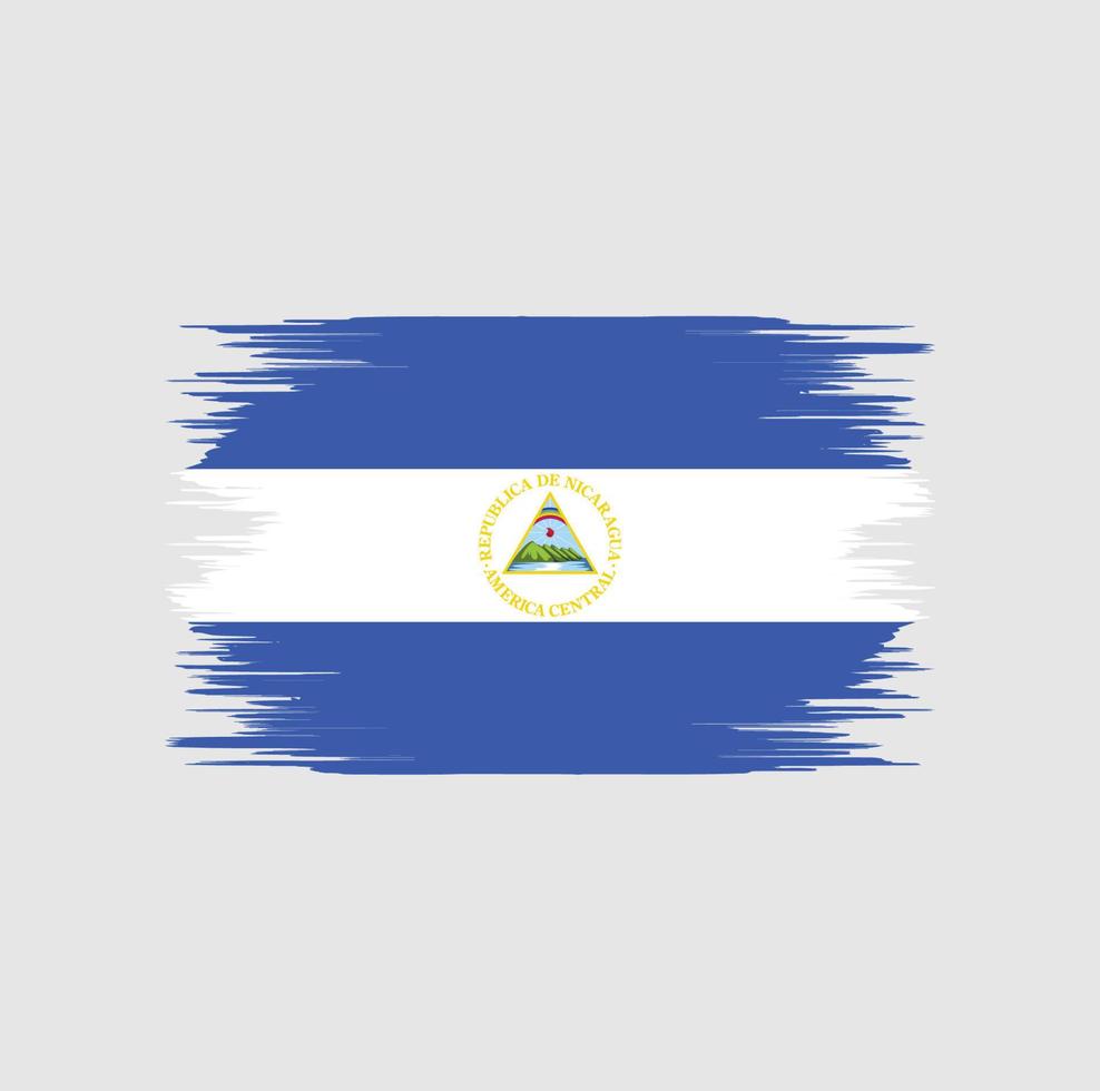 nicaragua flagge bürste vektor