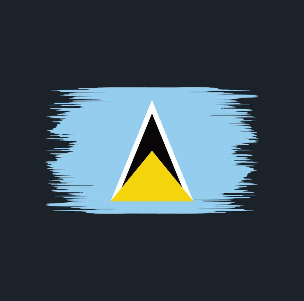 Bürste mit St. Lucia-Flagge vektor