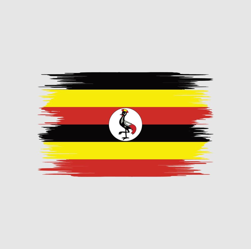 uganda flagge bürste vektor