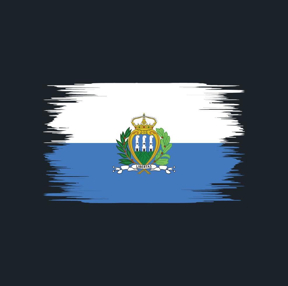 san marino flagga borste vektor