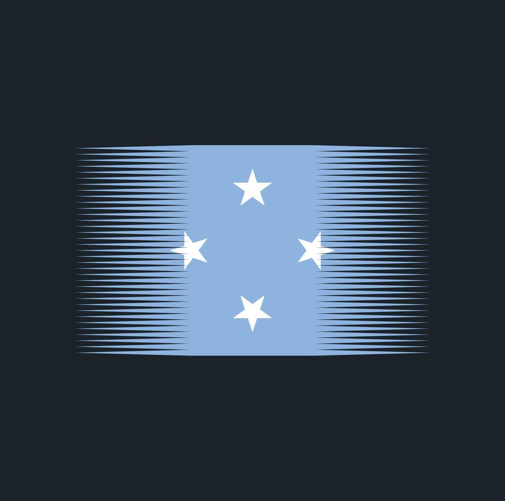 mikronesien flaggborste. National flagga vektor