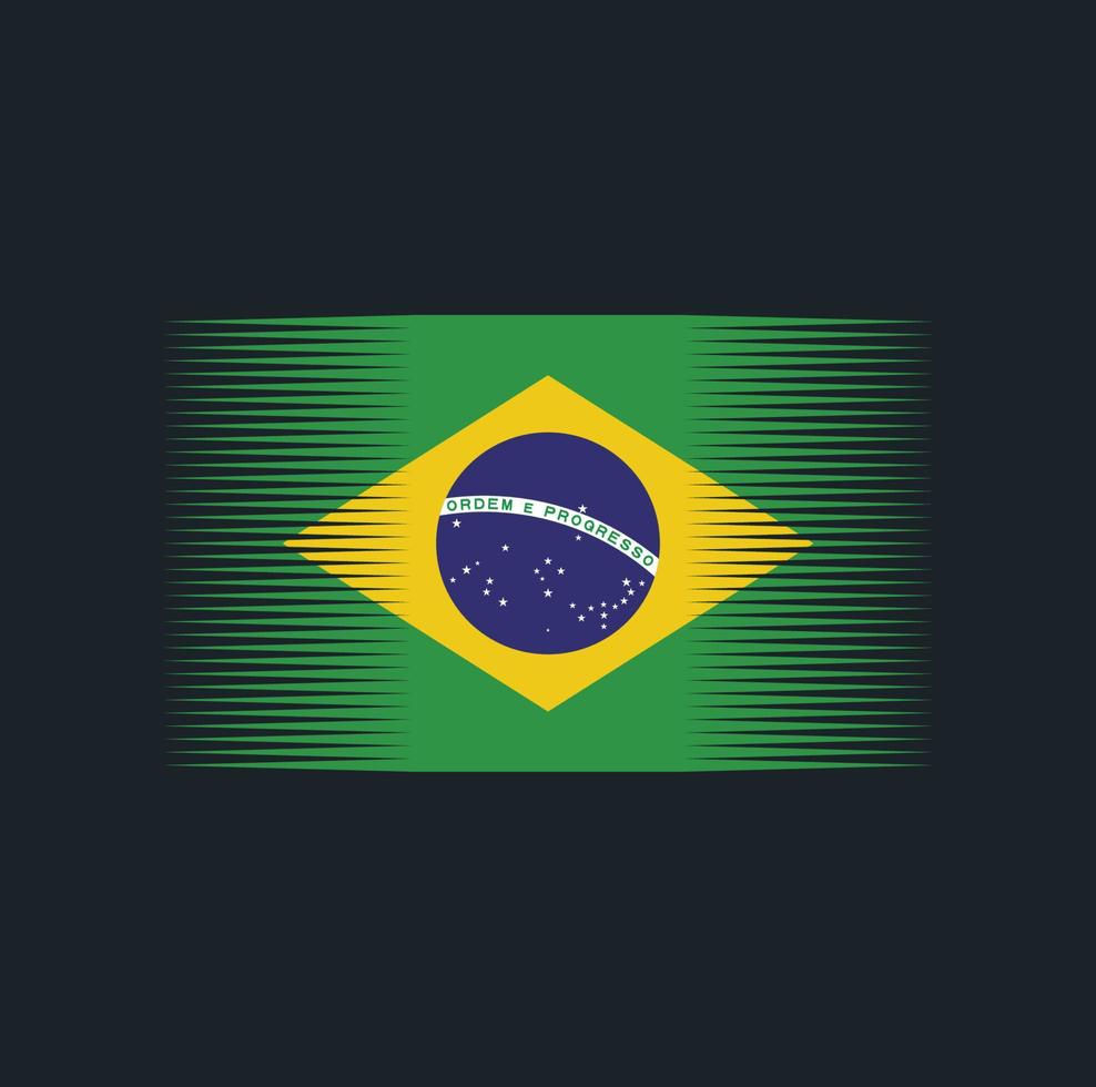 Bürste der brasilianischen Flagge. Nationalflagge vektor