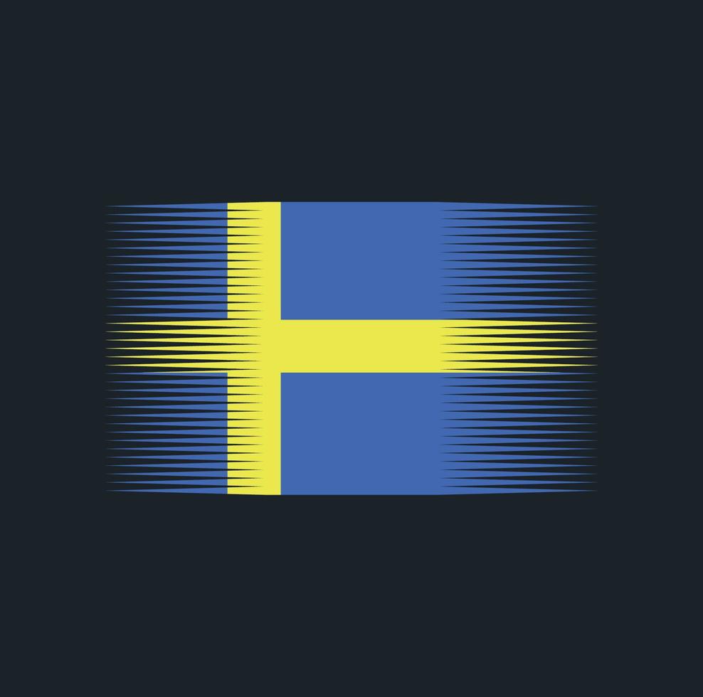 Bürste der schwedischen Flagge. Nationalflagge vektor