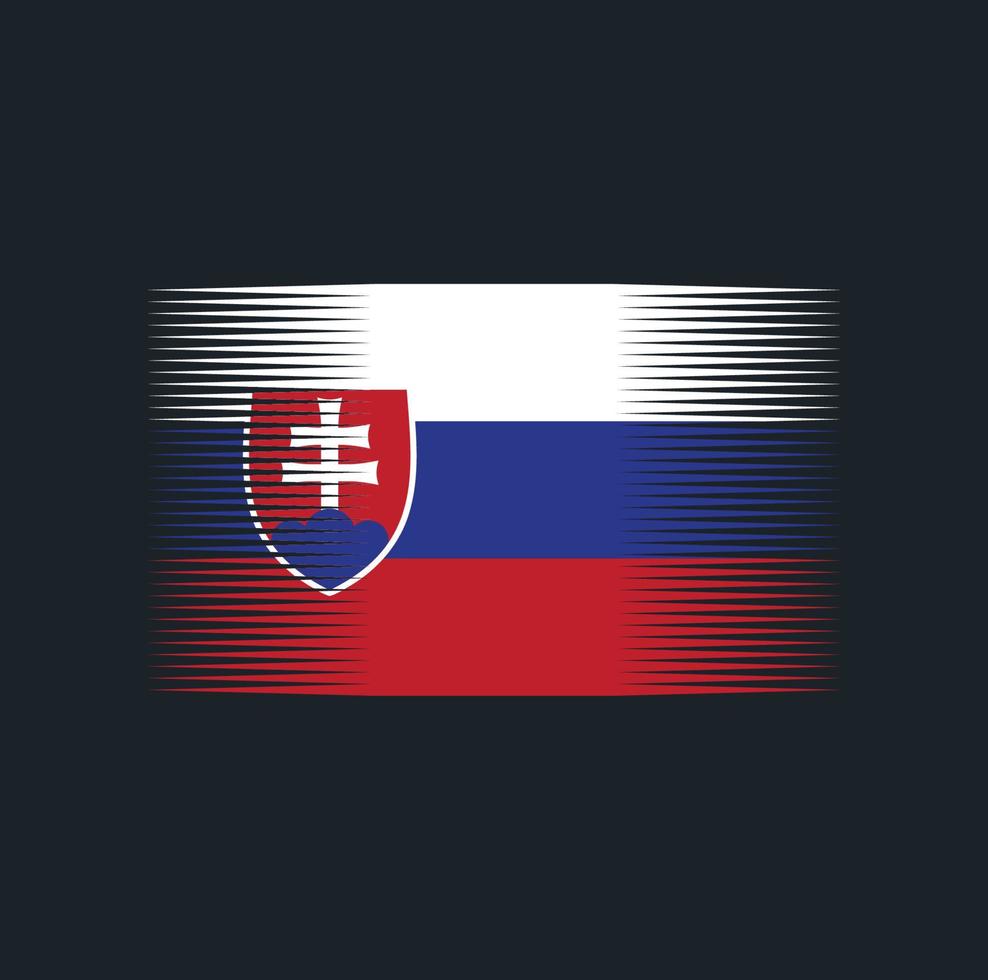 Slovakien flaggborste. National flagga vektor