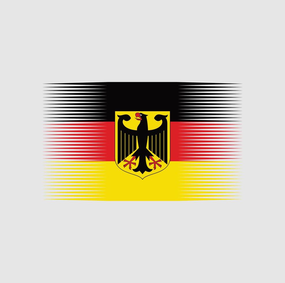 Bürste der deutschen Flagge. Nationalflagge vektor