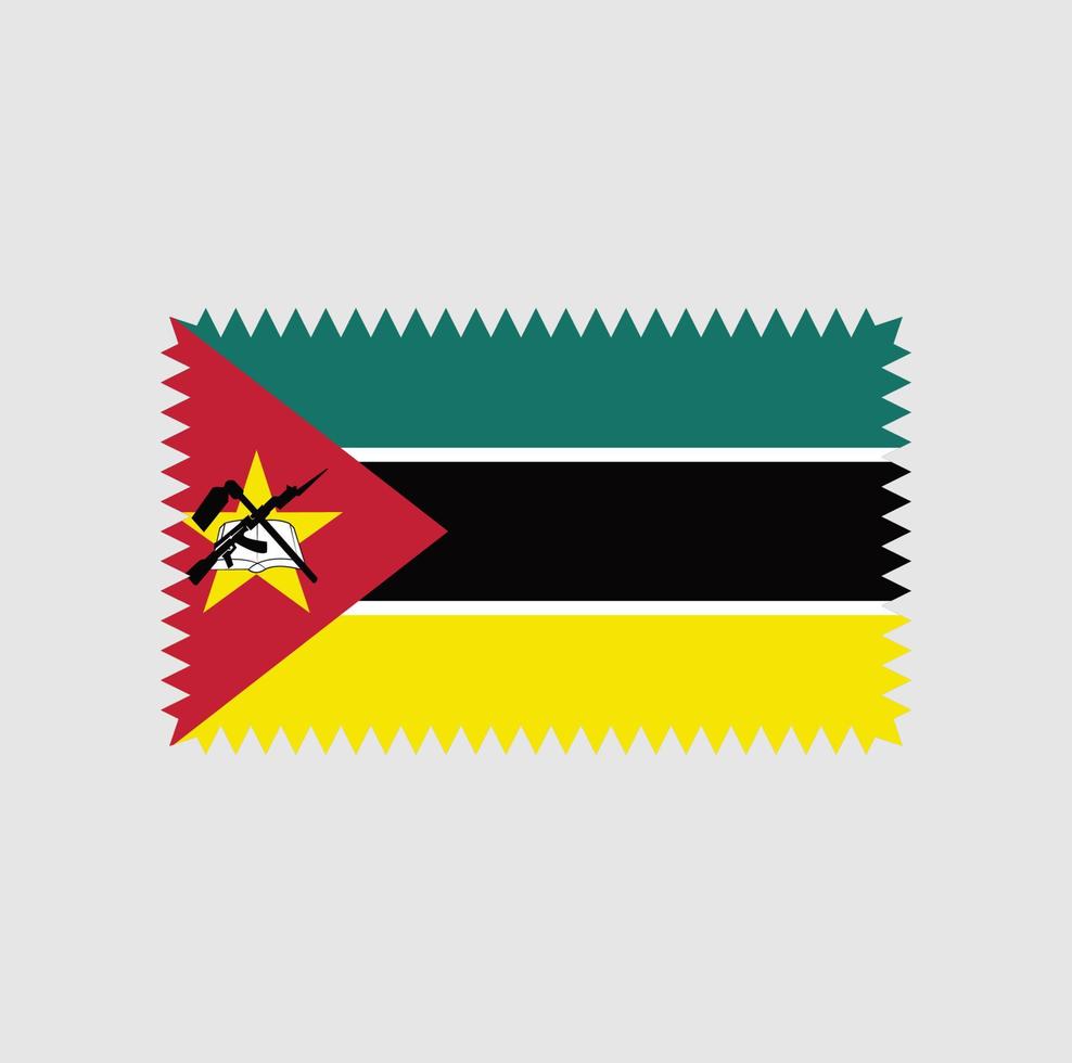 Mosambik-Flaggenvektordesign. Nationalflagge vektor