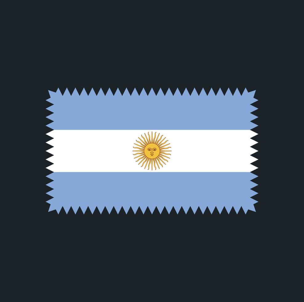 Vektordesign der argentinischen Flagge. Nationalflagge vektor