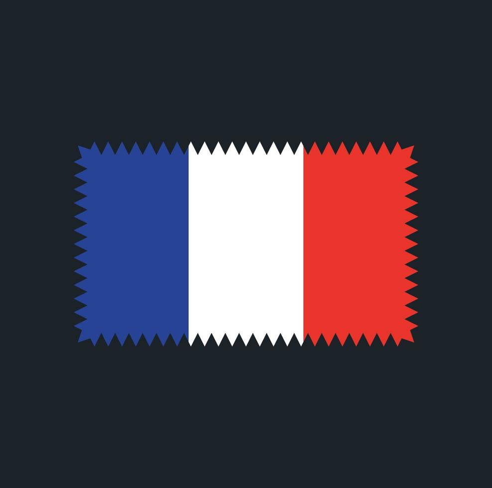 Vektordesign der französischen Flagge. Nationalflagge vektor
