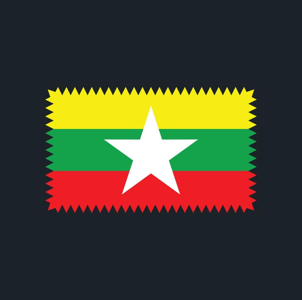 myanmar flagga vektor design. National flagga