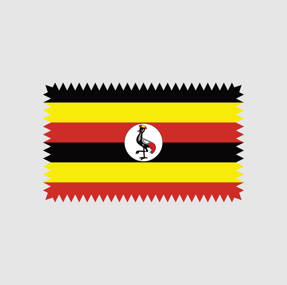 Uganda-Flaggenvektordesign. Nationalflagge vektor