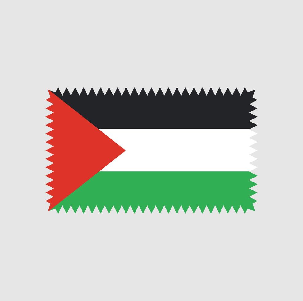 Vektordesign der palästinensischen Flagge. Nationalflagge vektor