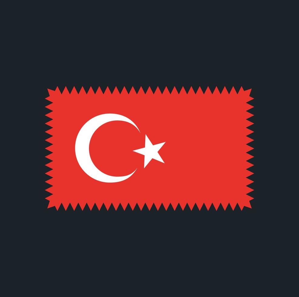 Turkiet flagga vektor design. National flagga