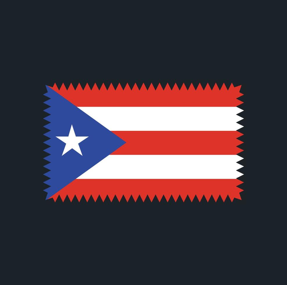 puerto rico flaggenvektordesign. Nationalflagge vektor