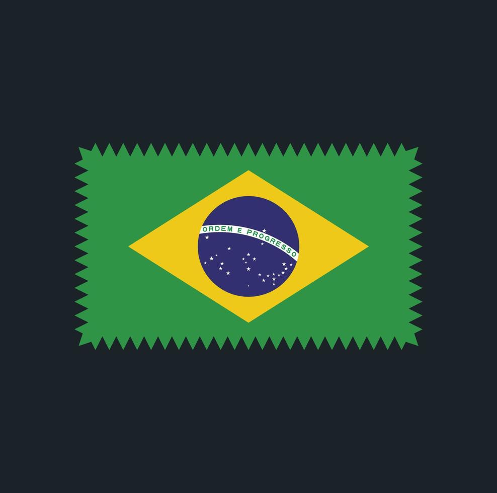 Vektordesign der brasilianischen Flagge. Nationalflagge vektor