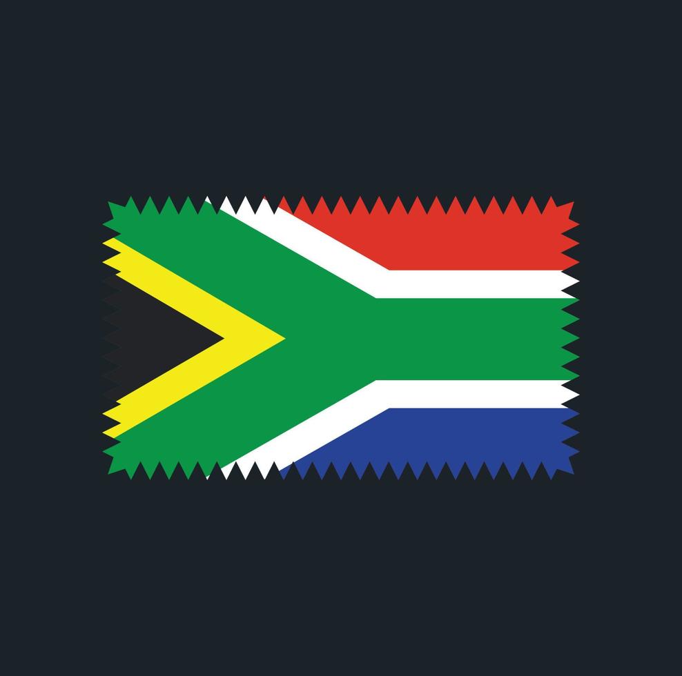 südafrika flaggenvektordesign. Nationalflagge vektor