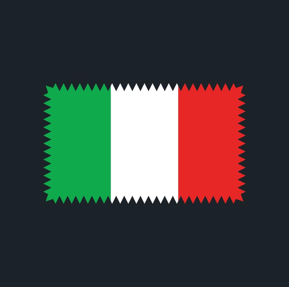 Vektordesign der italienischen Flagge. Nationalflagge vektor