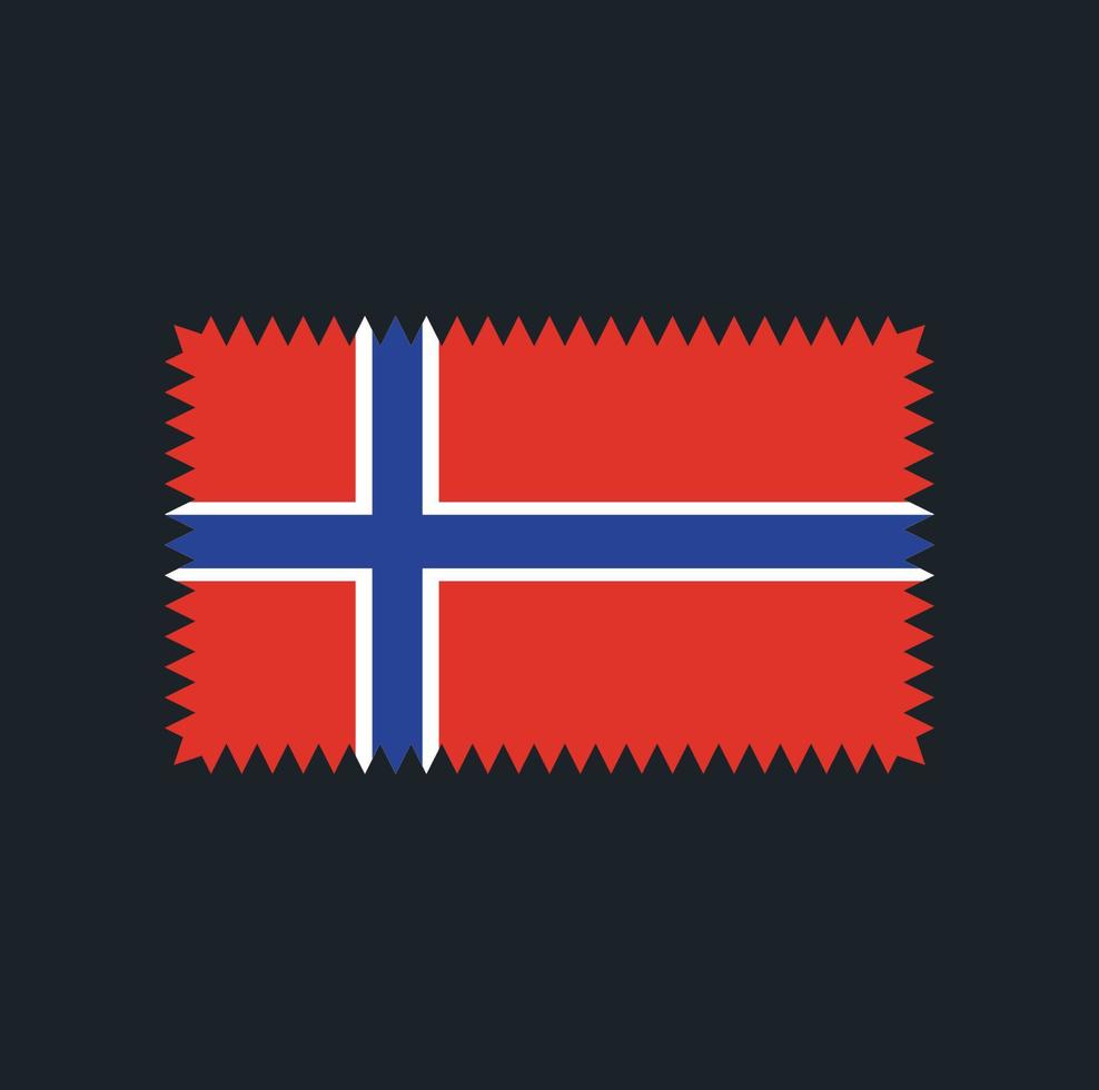 Vektordesign der norwegischen Flagge. Nationalflagge vektor