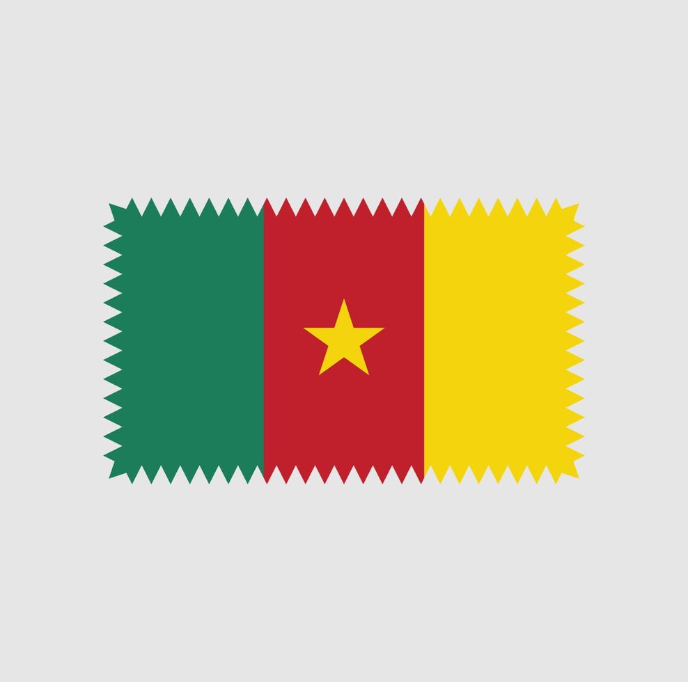 Kamerun-Flaggenvektordesign. Nationalflagge vektor