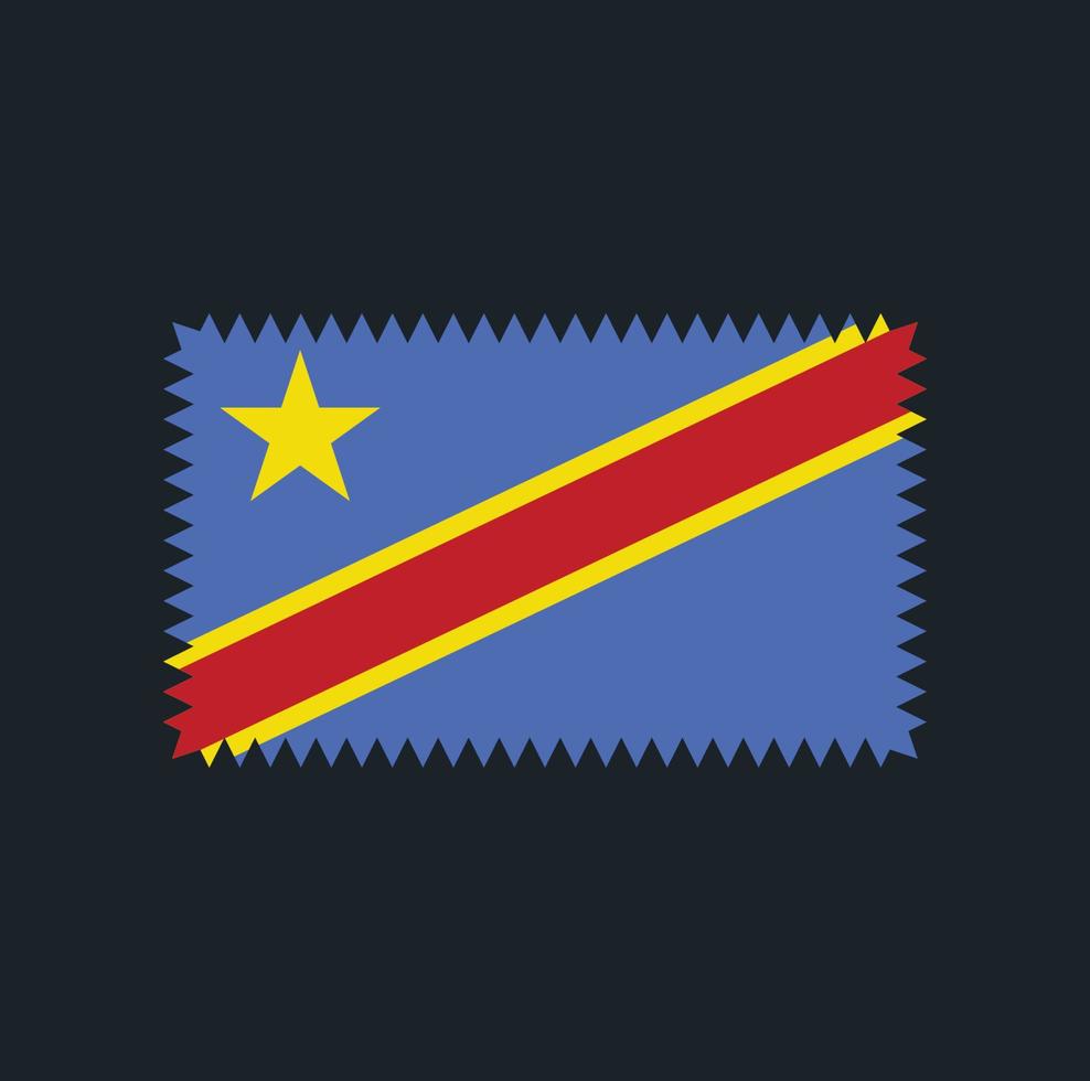 Flaggenvektordesign der Republik Kongo. Nationalflagge vektor