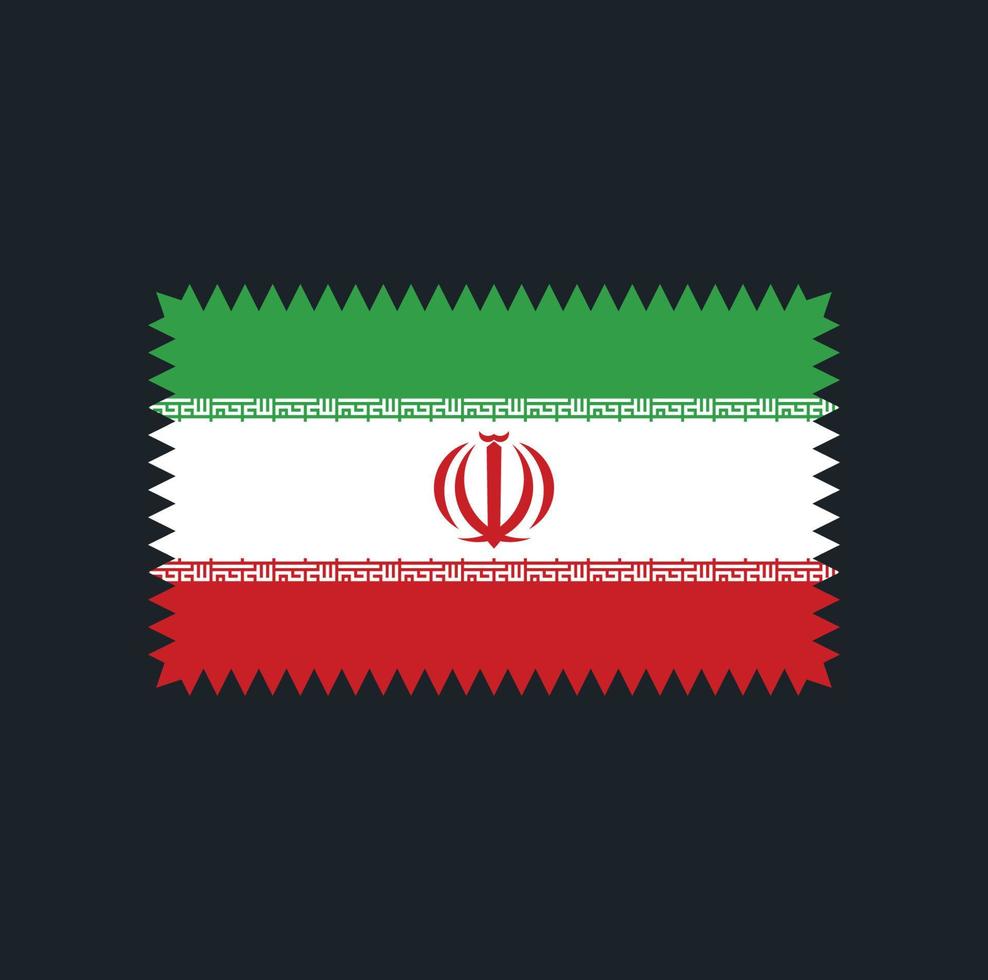 Vektordesign der iranischen Flagge. Nationalflagge vektor