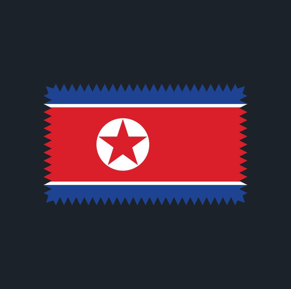 Nordkoreas flagga vektordesign. National flagga vektor