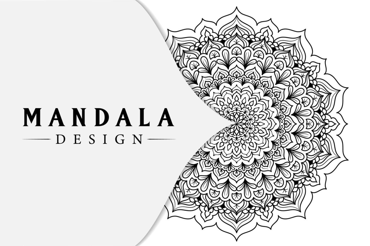 Mandala-Design für Malbücher. dekorative runde Ornamente. vintage dekorative elemente. orientalisches Muster, Vektorillustration. vektor