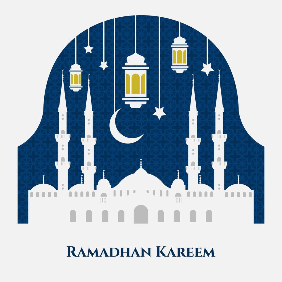 ramadan kareem bakgrundsdesign vektorillustrationsmall, lämplig för gratulationskort, ramadan-firande vektor