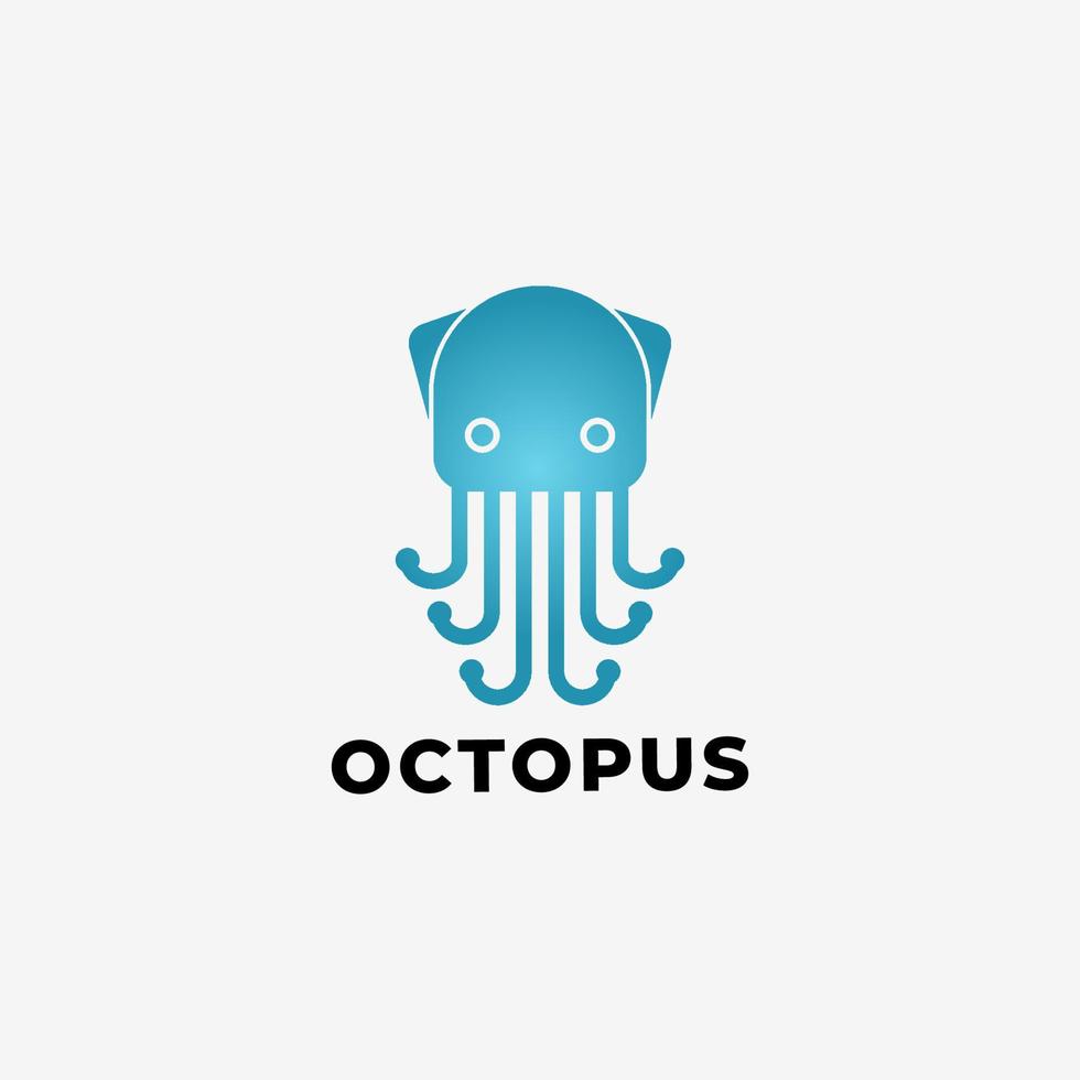 Oktopus modernes Logo-Vektor-Design einfach minimalistisch, Oktopus-Logo-Design-Icon-Vorlagen-Inspiration vektor