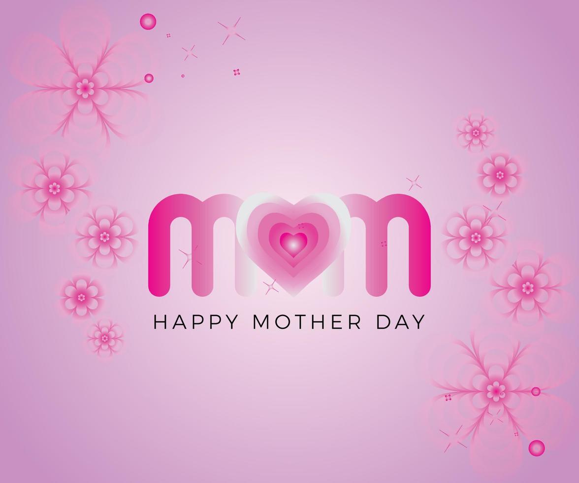 Happy Mother's Day Banner Hintergrunddesign vektor